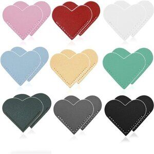 Leather Bookmarks for Women Heart Shaped, Cute Corner Book Reading 18-Piece